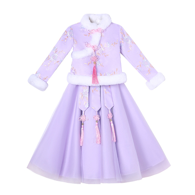女童公主洋气新款加绒加厚汉服