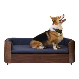 HomeAire猫窝缅因布偶可拆洗四季通用狗窝实木宠物床夏季离地猫床