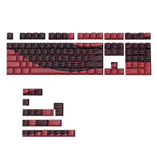 红色等高线侧刻键帽透光热升华PBT材质原厂磁轴迈从Ace68air键帽