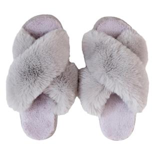 毛绒棉拖鞋女秋冬仙女风韩系ins可外穿防滑软底保暖家居室内拖鞋