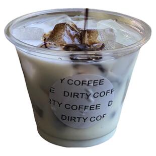 dirty咖啡杯一次性小杯PET冷饮杯奶茶杯子冰博克美式打包杯带盖