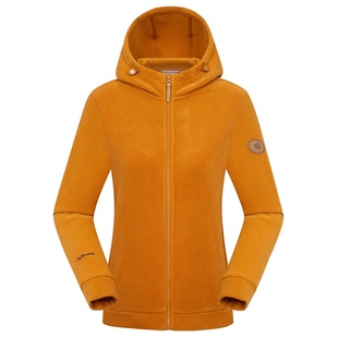 LAFUMA乐飞叶户外秋冬Polartec保暖抓绒衣女士修身连帽摇粒绒外套