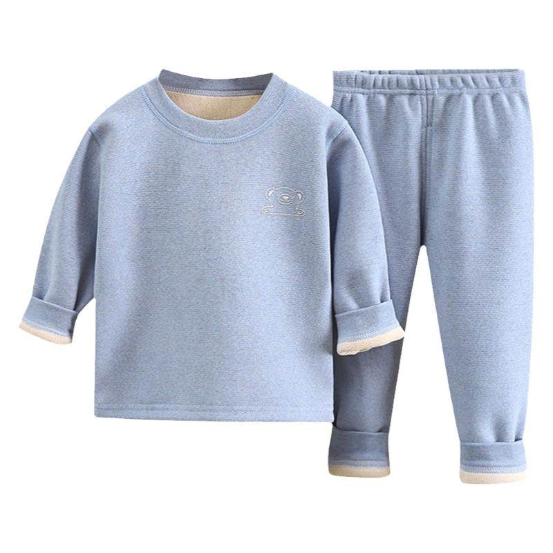 冬季中大童打底衫加绒加厚女童高领上衣双面绒条纹儿童保暖内衣