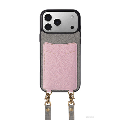 适用于苹果17新款真皮斜挎手机壳