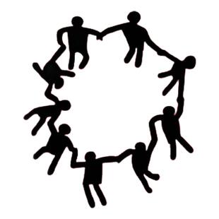 RETLPER镂空车贴 原创 手拉手舞蹈的欢乐人儿 汽摩防水装饰贴纸