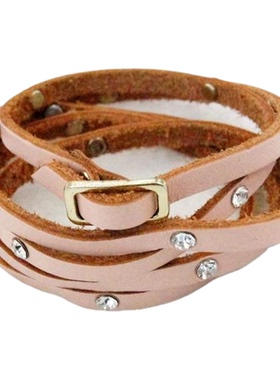 日韩风热卖多层纯色皮质首饰品