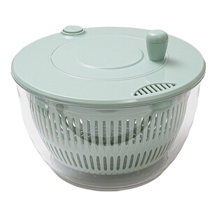 直销多功能切菜器 手动旋转沥水篮 果蔬甩干机蔬菜沙拉脱水器