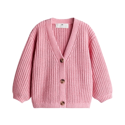 HM童装儿童女童毛衣2025年新款雪尼尔针织开衫内搭打底衫1295608