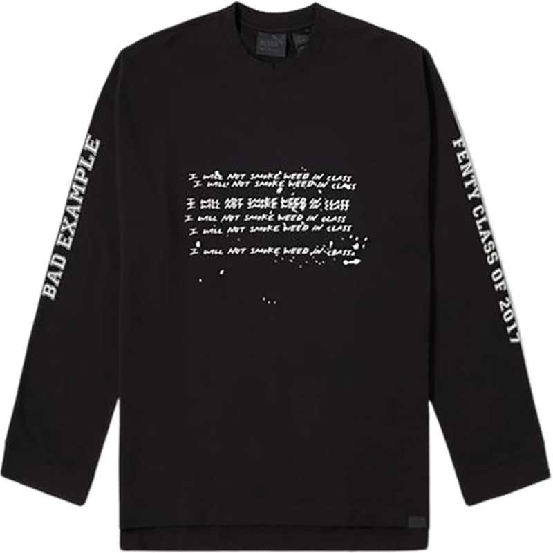 Puma/彪马正品Fenty女士宽松字母印花时尚套头T恤575871-01