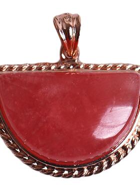 阿根廷纯银月牙扇形饰品镶嵌吊坠