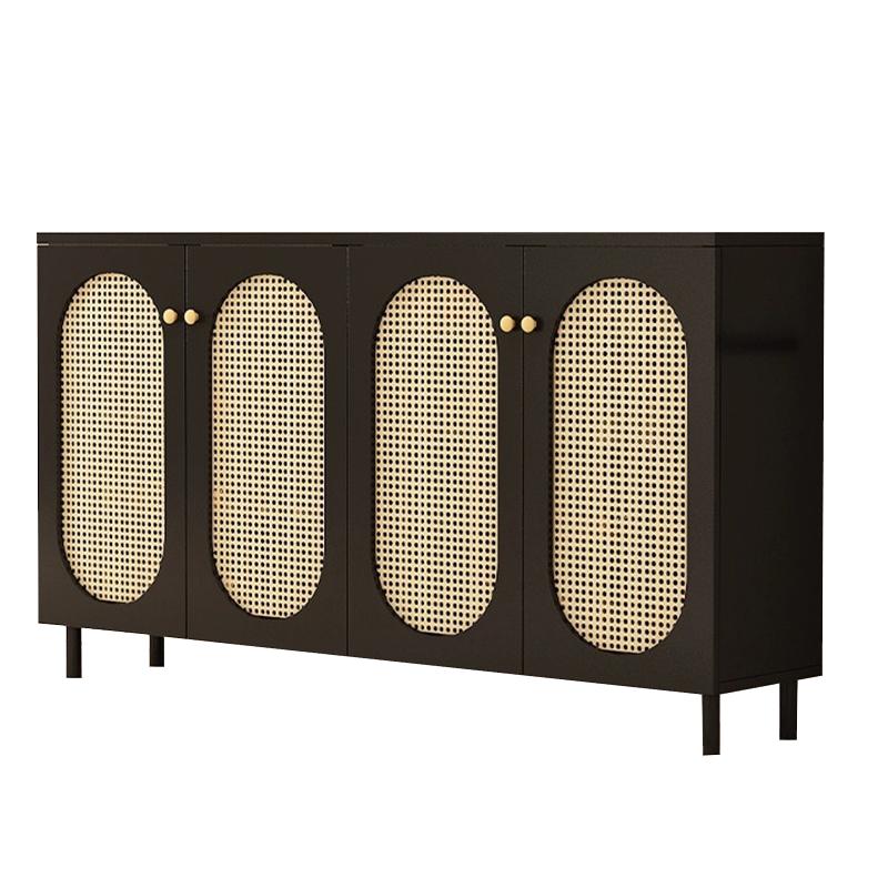 藤编实木鞋柜家用门口简约玄关柜一体靠墙入户门2025新款超薄鞋架