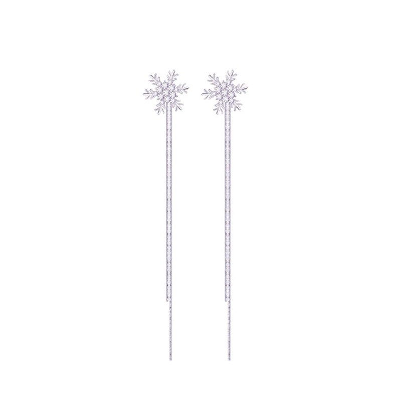 2019新款甜美雪花纯银防过敏耳线