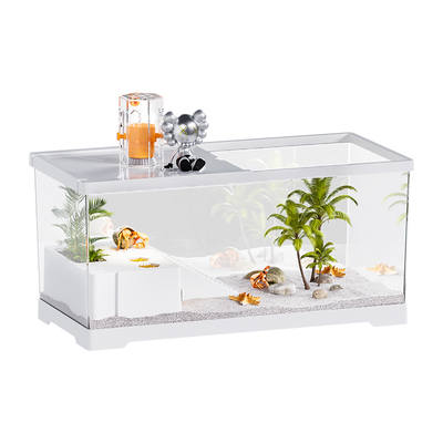 透气防逃盖板底部排水全套养蟹缸