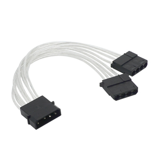 IDE电源一分大4pin扩展线1转2二一拖二风扇光驱转接线供电接口