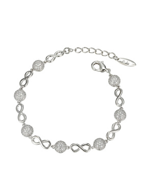 旭平甜酷时尚个性密镶绣球镂空8字手链简约ins小众设计高级感手饰