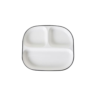 北欧风陶瓷分餐盘家用高级感211减脂餐盘大人专用儿童分格早餐盘
