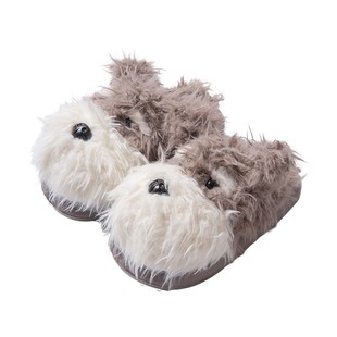 DIMIFEI潦草狗棉拖2025冬季女可爱卡通居家保暖情侣厚底毛毛拖鞋