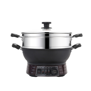 佳佳恋钛铁电热锅多功能家用蒸煮炖一体式电炒锅炒菜锅加厚铸铁锅