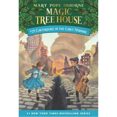 无货 神奇树屋 英文版原版 Magic tree house #24: Earthquake in the Early Morning 儿童桥梁章节书籍小说 中小学英语读物