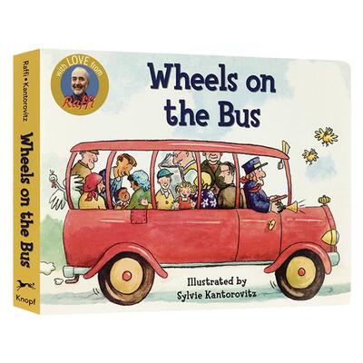 Wheels on the Bus 公车巴士上的轮子 英文原版绘本Raffi经典儿歌 欢唱童谣 幼儿英语启蒙撕不烂纸板书 正版thewheelsonthebus
