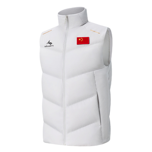沃兰迪China系列棉服马甲运动训练跑步背心外套冬季休闲保暖百搭