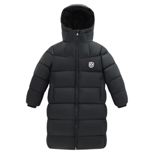 【高充绒量】英氏加厚男女童长款过膝东北冬季连帽保暖御寒羽绒服