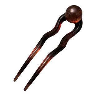 椰椰冻圆珠~复古简约珠珠u型发簪女2026新款高端秋日丸子头盘发饰