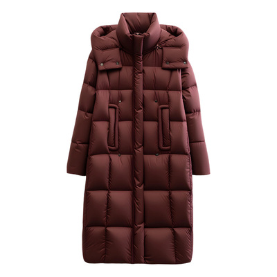 雅鹿冬季加厚中长保暖女士羽绒服