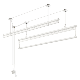 阳台升降晾衣架手摇双杆式晾衣杆顶装三杆手动家用晒衣架凉衣神器