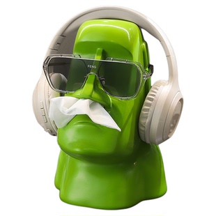 石像纸巾盒客厅轻奢高档创意家用茶几桌面餐巾纸收纳高级感抽纸盒