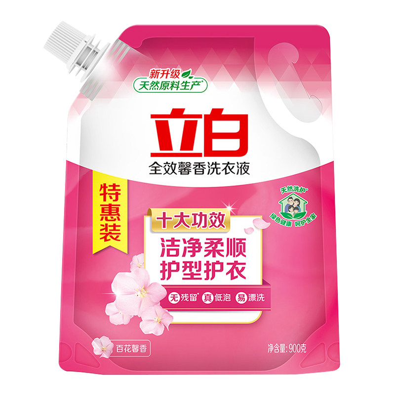 立白百花馨香洗衣液900g持久留香