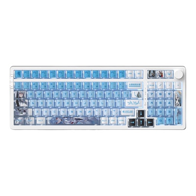 黑爵AK992绫波丽联名游戏键盘