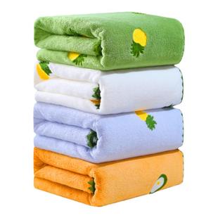 浴巾比全棉吸水2025新款大人女珊瑚绒儿童洗澡不易掉毛情侣款一对