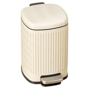 不锈钢垃圾桶脚踏有盖收纳桶卧室厨房客厅酒店家用高颜值方形简约