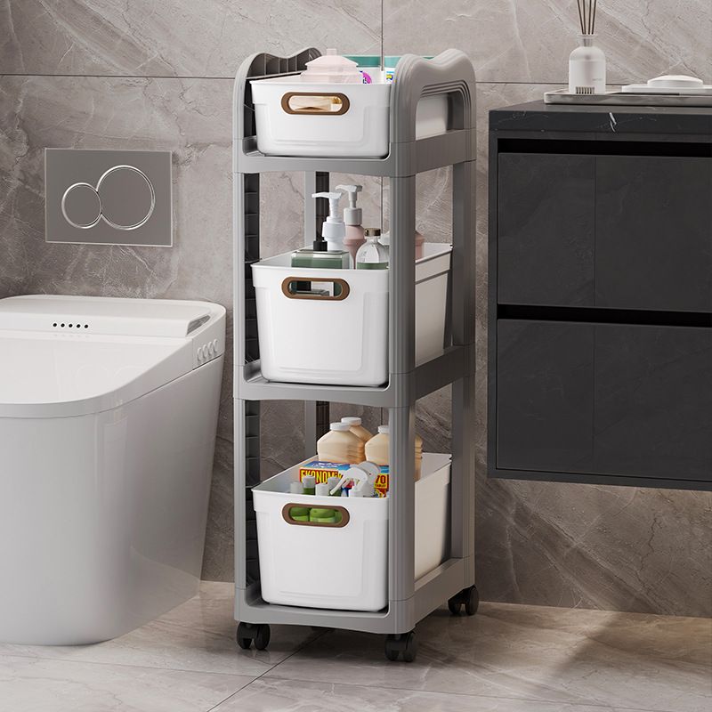 桌下书包架卫生间塑料小推车储抽屉收纳架子多层厨房架置物架物
