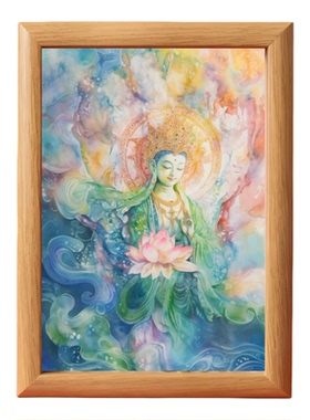 绿度母女性护法立式相框供奉
