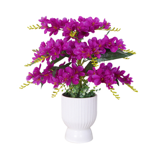 蝴蝶兰仿真花假花桌面小盆栽摆设轻奢高端客厅餐桌插花装饰花摆件