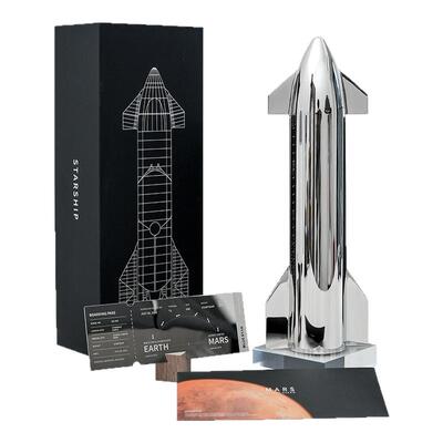 SpaceX星舰模型304不锈钢工艺品马斯克Starship火箭摆件高级礼物