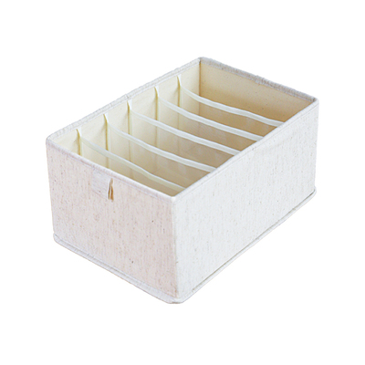 棉麻衣服衣柜分层内衣分格储物盒