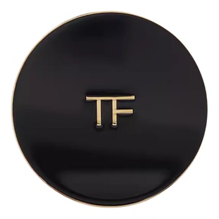 柜台会员礼TF新款黑金双面圆形化妆镜补妆镜高定折叠放大镜子便携