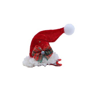 宝宝圣诞节发饰可爱红色丝绒小号圣诞帽发夹儿童节日装扮cos头饰