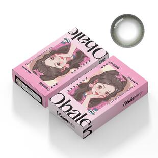 Obalen欧巴兰美瞳半年抛辣妹芭比2片cos绿混血美瞳正品官方旗舰店