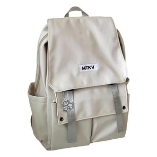 书包初中女生高颜值ins小众2025新款大容量简约双肩黑色高中生女