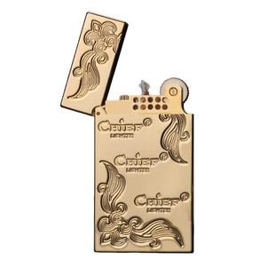 正品法国Chief/首领纯铜朗声打火机煤油钢声响亮超薄高档男士礼品