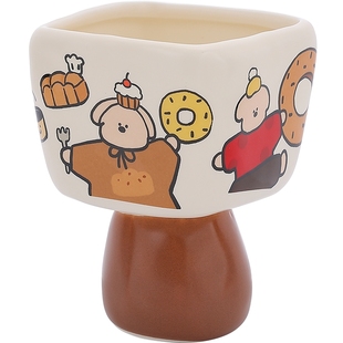 可爱陶瓷杯女士高颜值马克杯冰淇淋杯子高颜值家用水杯甜品咖啡杯