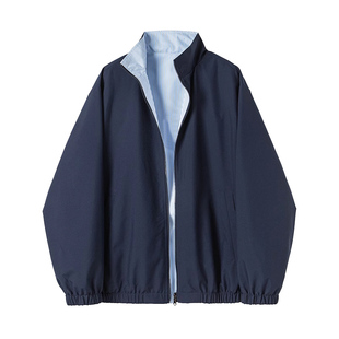 回力双面穿立领外套男士春秋2025新款翻领休闲男生早秋飞行员夹克