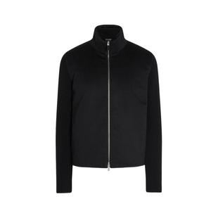 ZEGNA杰尼亚男装冬季黑色Oasi Cashmere羊绒拉链开衫