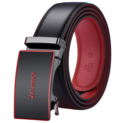花花公子红色腰带男款年轻人皮带
