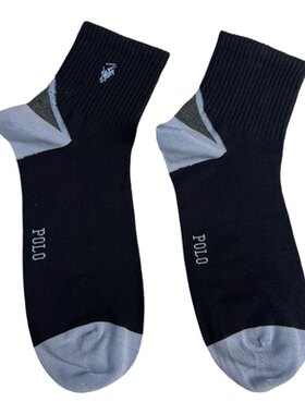 新品POLO春夏全棉薄网眼运动男袜