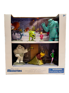 上海迪士尼国内代购皮克斯怪兽大学手办毛怪麦克七件套盒摆件玩具